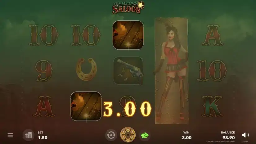 CanCan Saloon slot screenshot 4