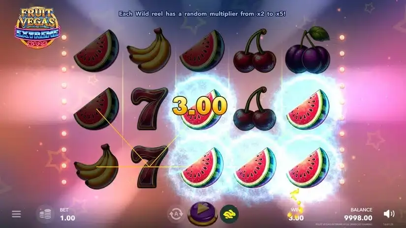Fruit Vegas Extreme x125 slot screenshot 2