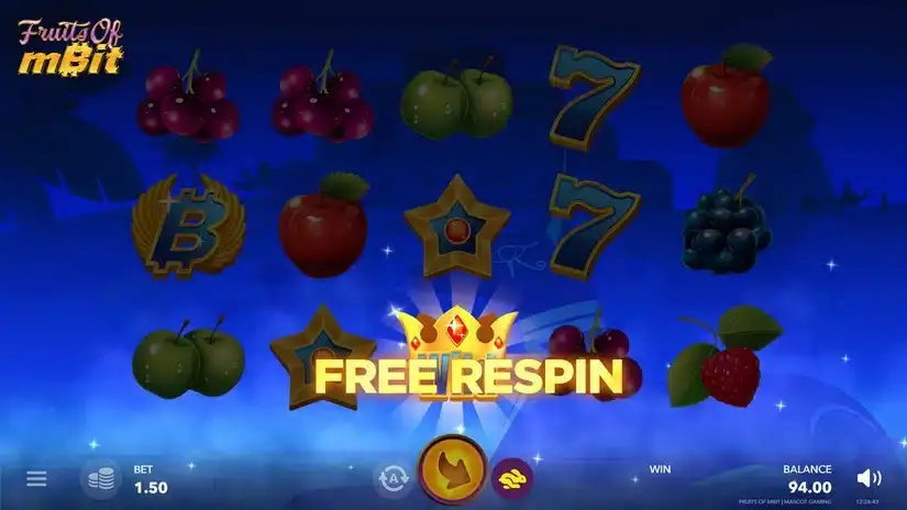 Fruits of Mbit slot screenshot 2