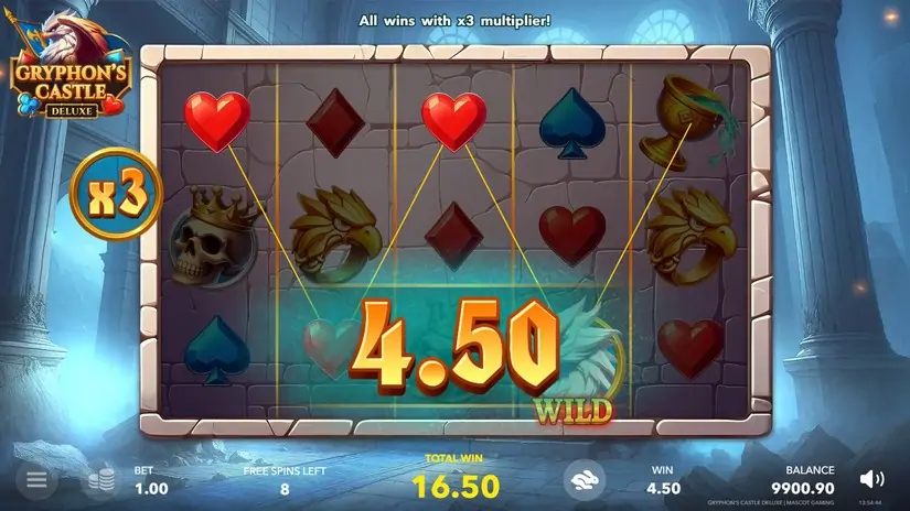 Gryphon`s Castle Deluxe slot screenshot 4