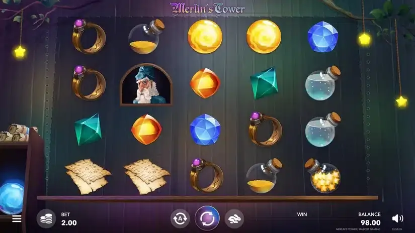Merlin’s Tower slot screenshot 1