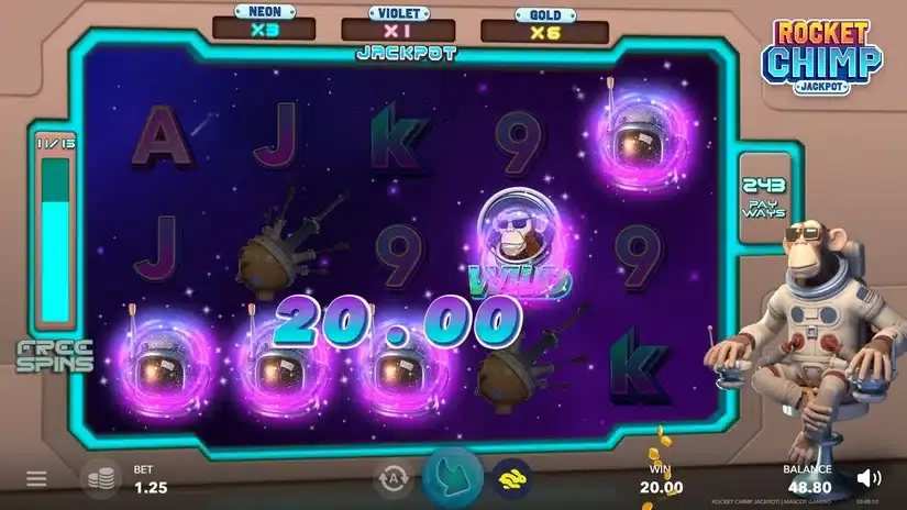 Rocket Chimp Jackpot slot screenshot 4