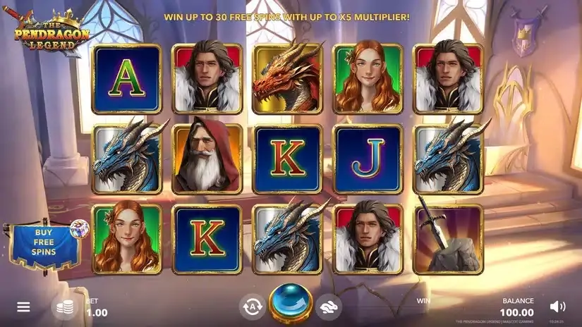 The Pendragon Legend slot screenshot 1