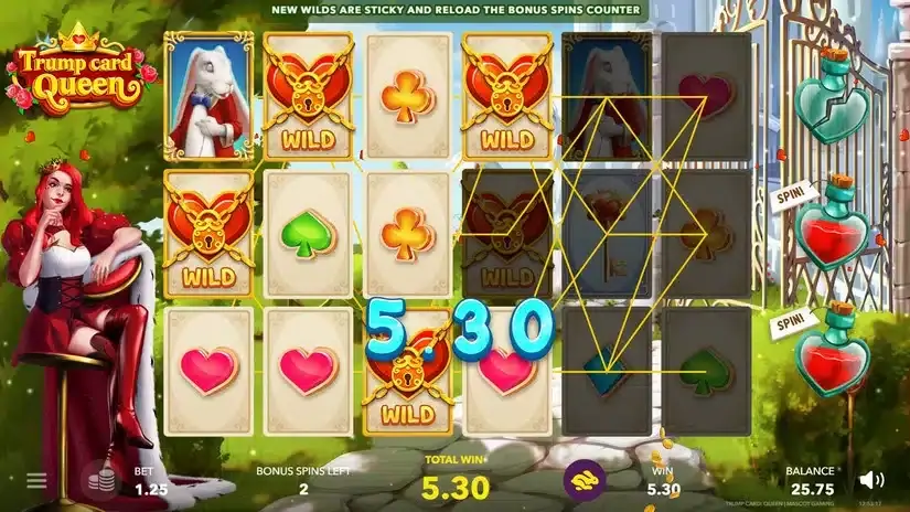 Trump Card Queen slot screenshot 4