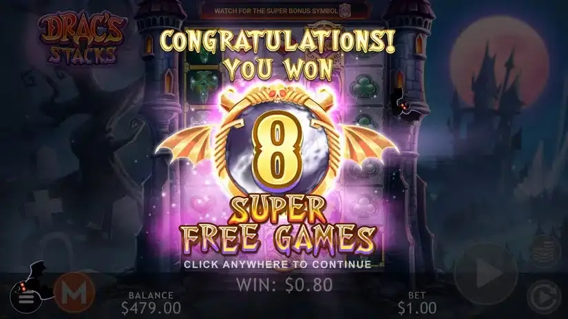 Drac’s Stacks slot screenshot 3