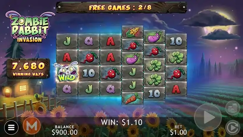 Zombie Rabbit Invasion slot screenshot 4
