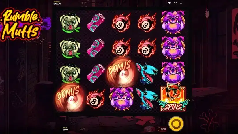 Rumble Mutts slot screenshot 2