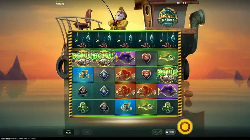Sea Boat Adventure slot screenshot 2