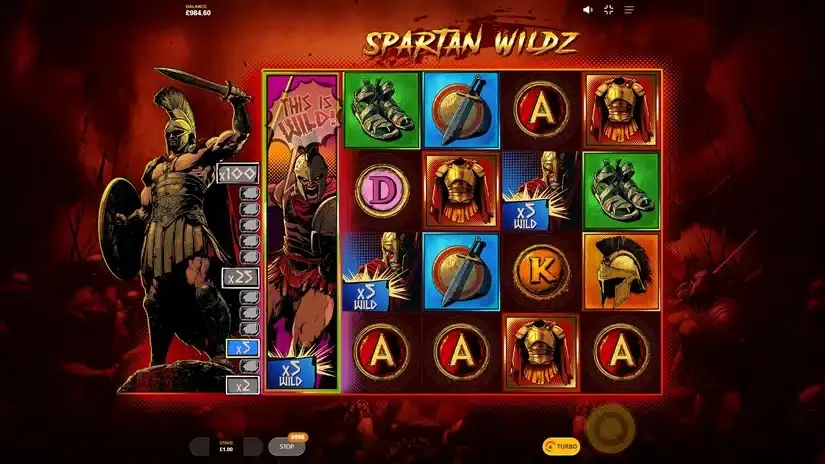 Spartan Wildz slot screenshot 3