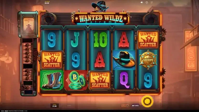 Wanted Wildz Extreme slot screenshot 2
