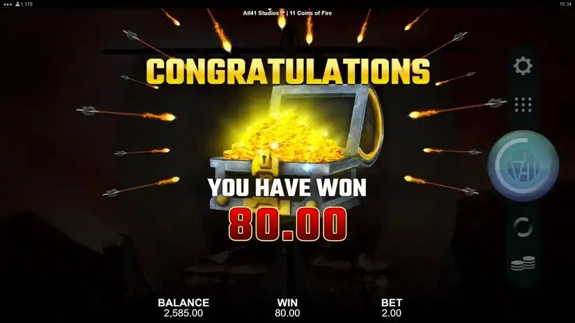11 Coins of Fire slot screenshot 6