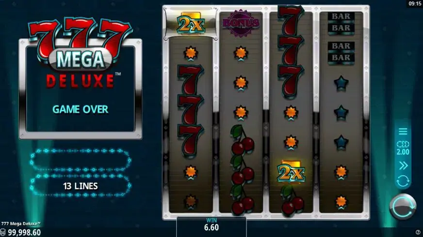 777 Mega Deluxe slot screenshot 2
