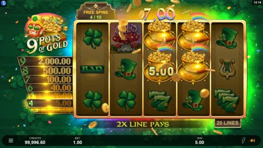 9 Pots of Gold slot screenshot 5