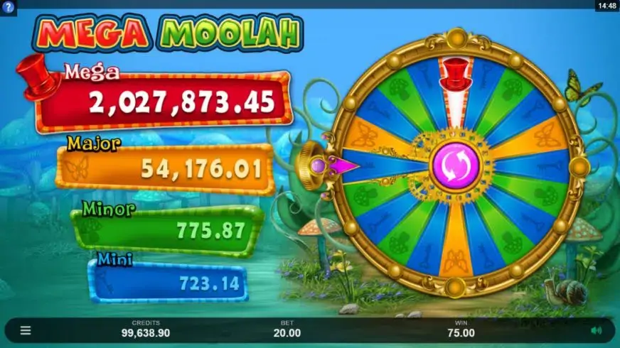 Absolootly Mad: Mega Moolah slot screenshot