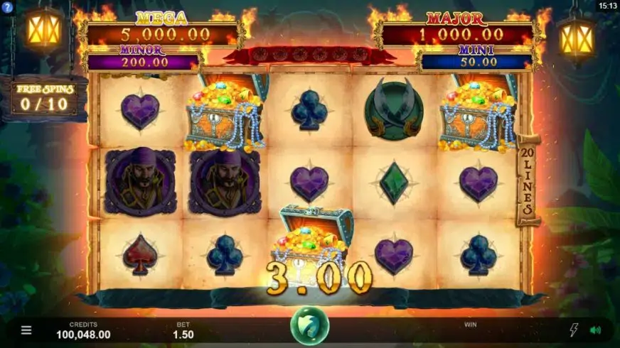 Adventures of Doubloon Island slot screenshot 4