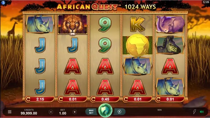 African Quest slot screenshot 1