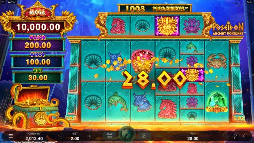 Ancient Fortunes Poseidon Megaways slot screenshot 4