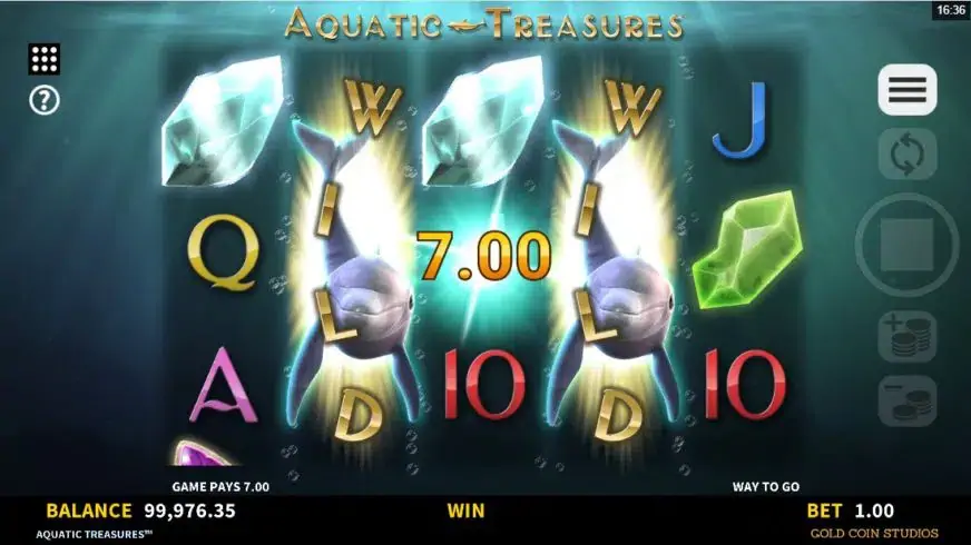 Aquatic Treasures slot screenshot 2