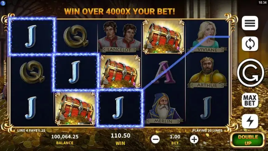 Arthur`s Gold slot screenshot 2