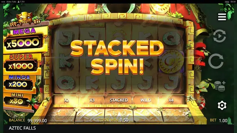 Aztec Falls slot screenshot 3