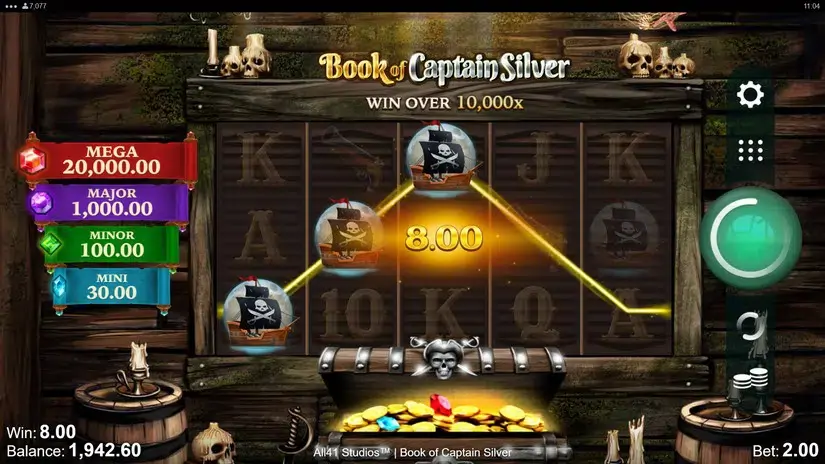 Book of Captain Silver slot screenshot 3