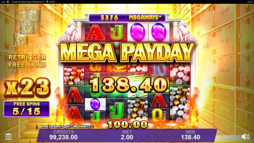 Break Da Bank Again Megaways slot screenshot 7