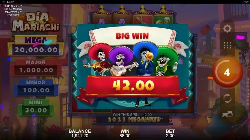 Dia del Mariachi Megaways slot screenshot 9