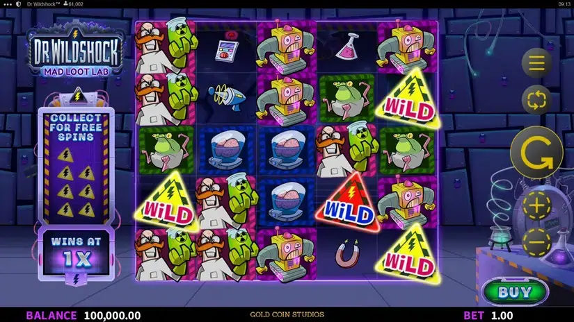 Dr Wildshock: Mad Loot Lab slot screenshot 1