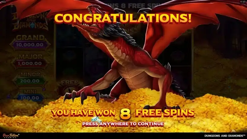 Dungeons and Diamonds slot screenshot 4