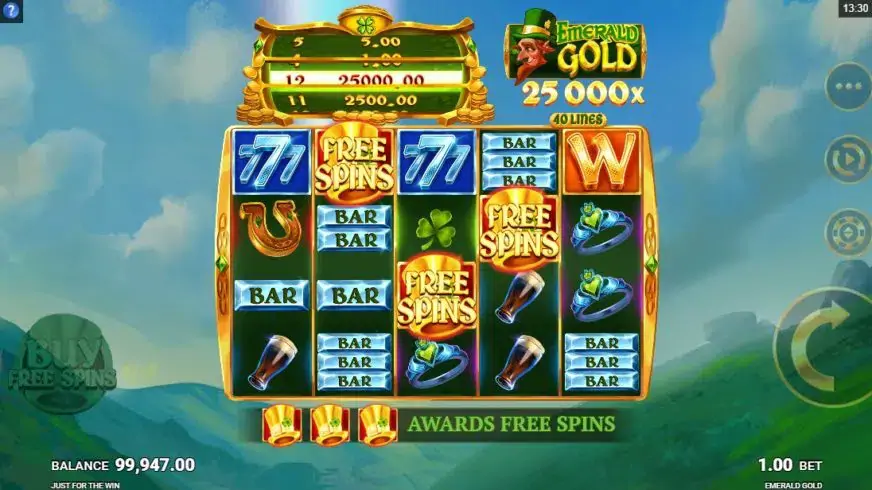 Emerald Gold slot screenshot 2