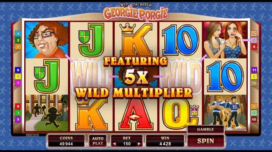 Georgie Porgie slot screenshot 2