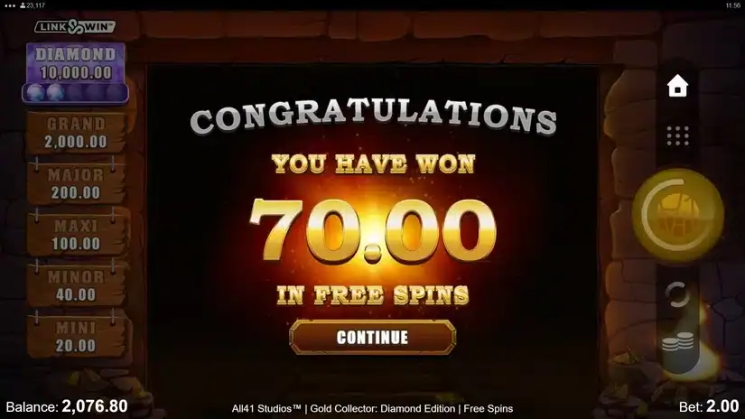 Gold Collector: Diamond Edition slot screenshot 