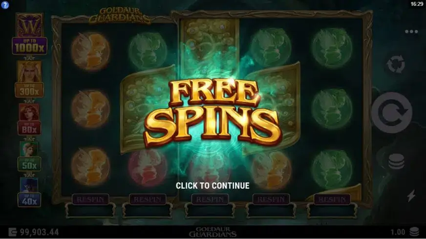 Goldaur Guardians slot screenshot 3