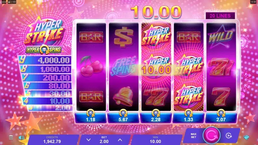 Hyper Strike HyperSpins slot screenshot 2