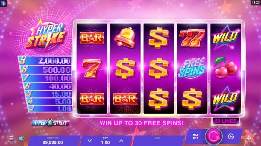 Hyper Strike slot screenshot 1