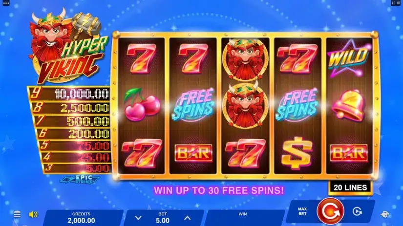 Hyper Viking slot screenshot 