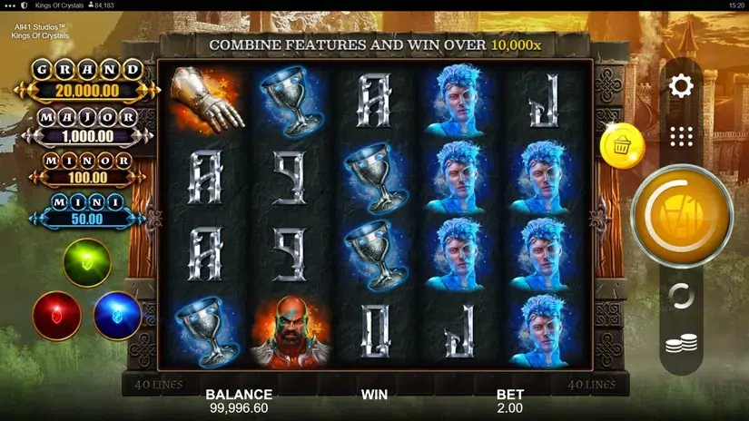 Kings of Crystals slot screenshot 1