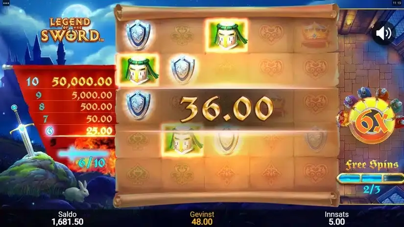 Legend Of The Sword slot screenshot 6