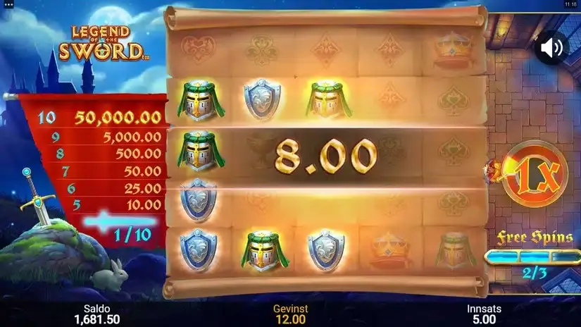 Legend Of The Sword slot screenshot 4