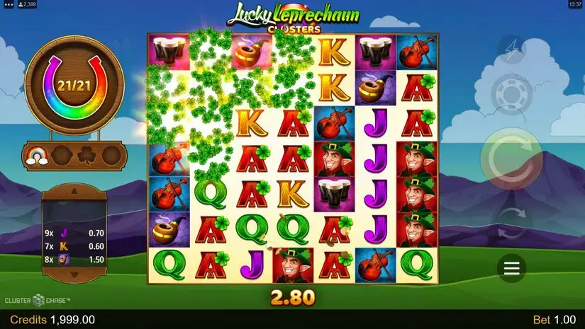 Lucky Leprechaun Clusters slot screenshot 3