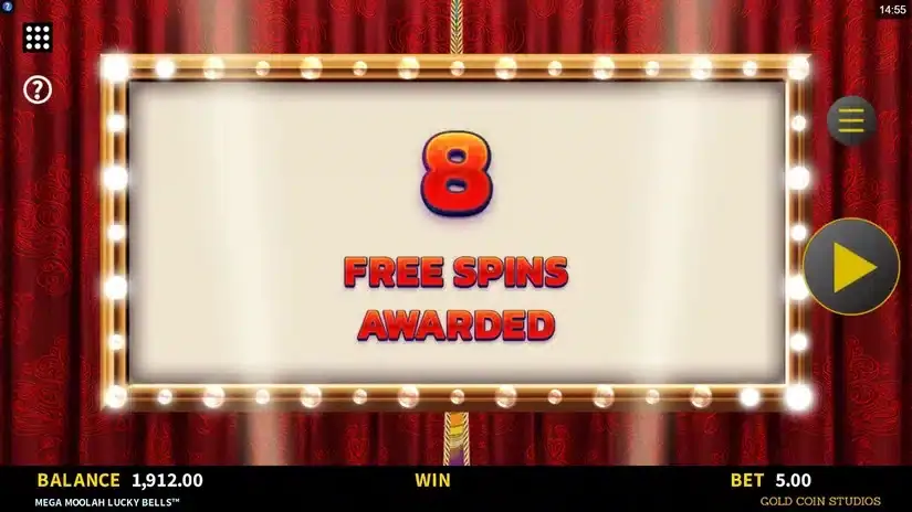 Mega Moolah Lucky Bells slot screenshot 4
