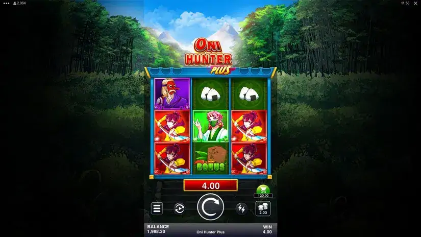 Oni Hunter Plus slot screenshot 2