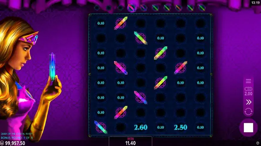 Queen of the Crystal Rays slot screenshot 7
