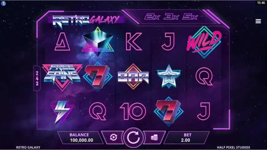 Retro Galaxy slot screenshot