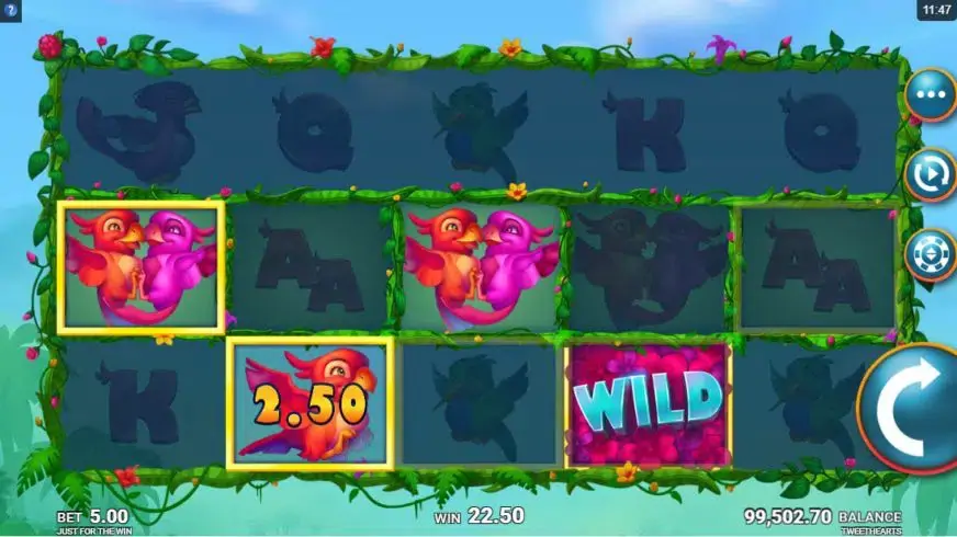 Tweethearts slot screenshot 2