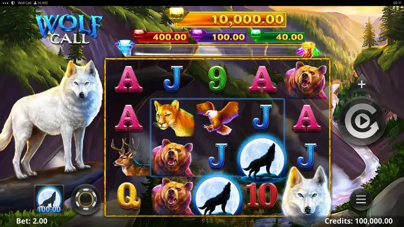 Wolf Call slot screenshot 1