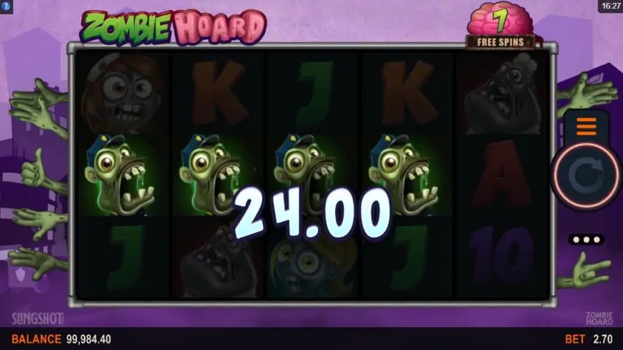 Zombie Hoard slot screenshot 2