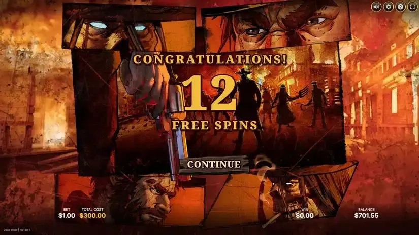 Dead West slot screenshot 3