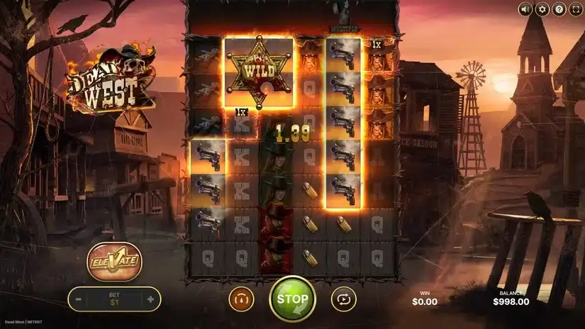 Dead West slot screenshot 2