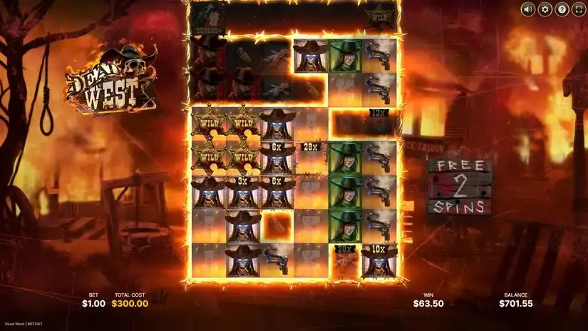 Dead West slot screenshot 